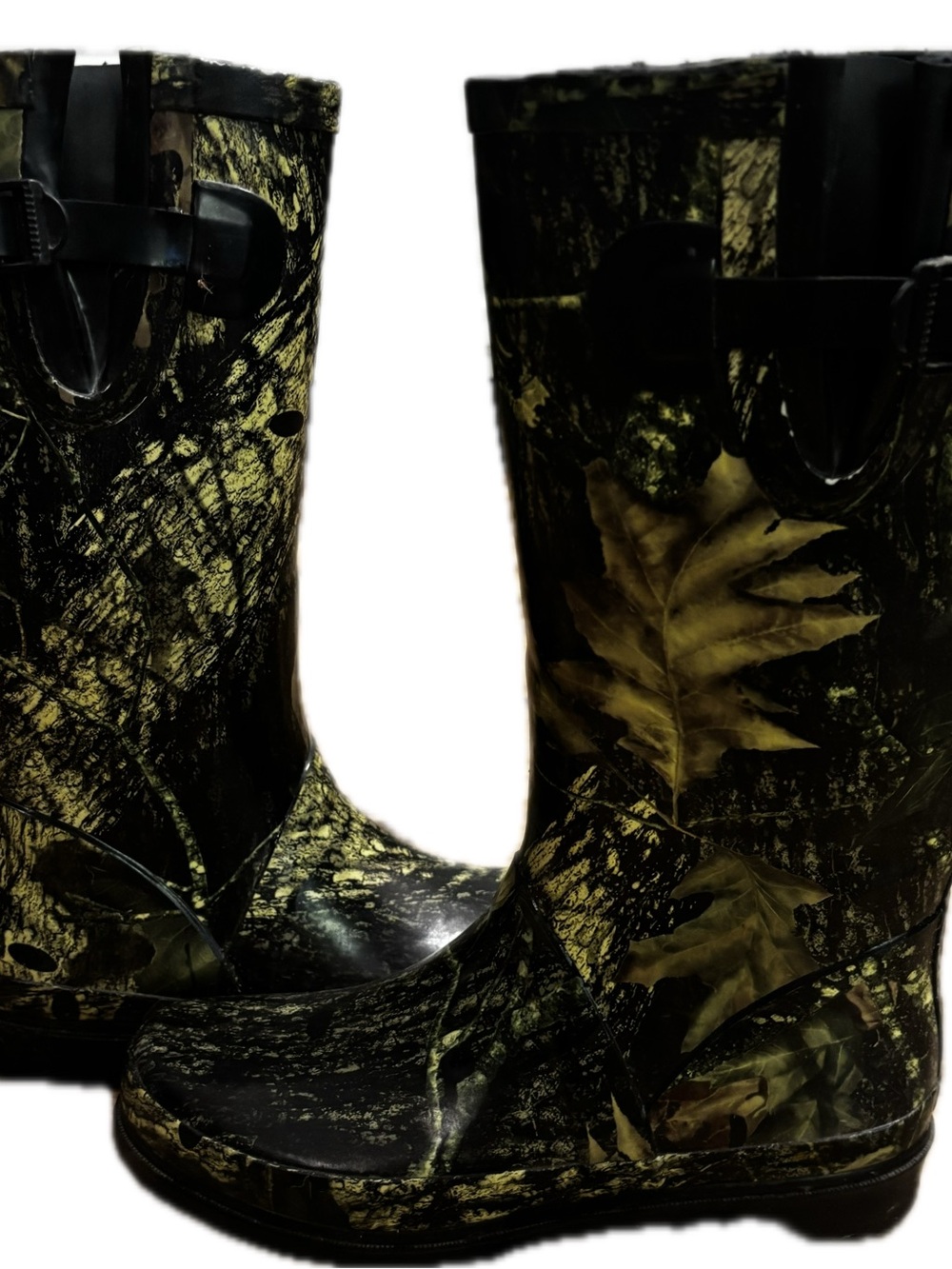 Camouflage Leaf Print Rain Boots